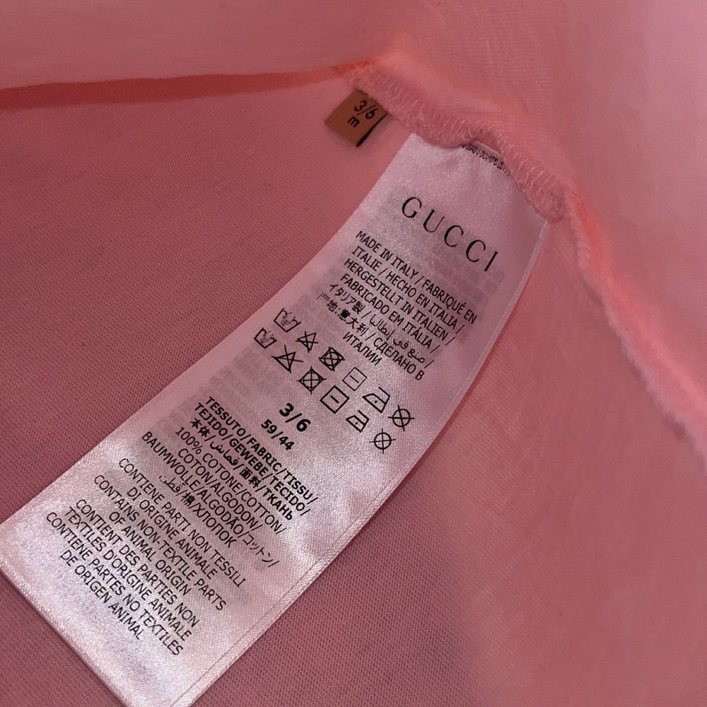 GUCCI PINK LOGO 3 PIECE BABYSUIT GIFT SET 3/6M - Picture 14 of 15